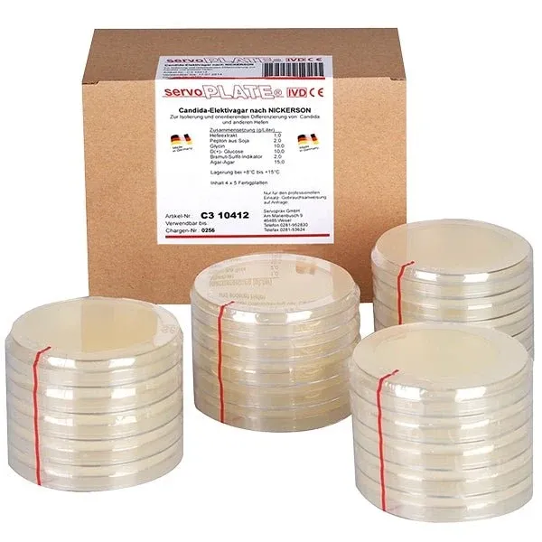 Servoplate Nährböden Müller Hinton Agar Packung mit 4 x 5 Stück | Packung (20 Platten)