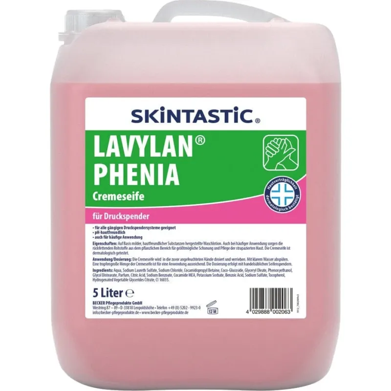 Skintastic LAVYLAN PHENIA Cremeseife für Druckspender 5 Liter Kanister