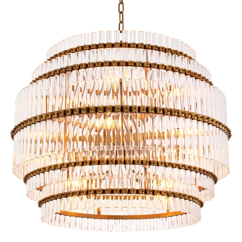 Tiered Glass Tubes Chandelier Scottsdale | Eichholtz Miami