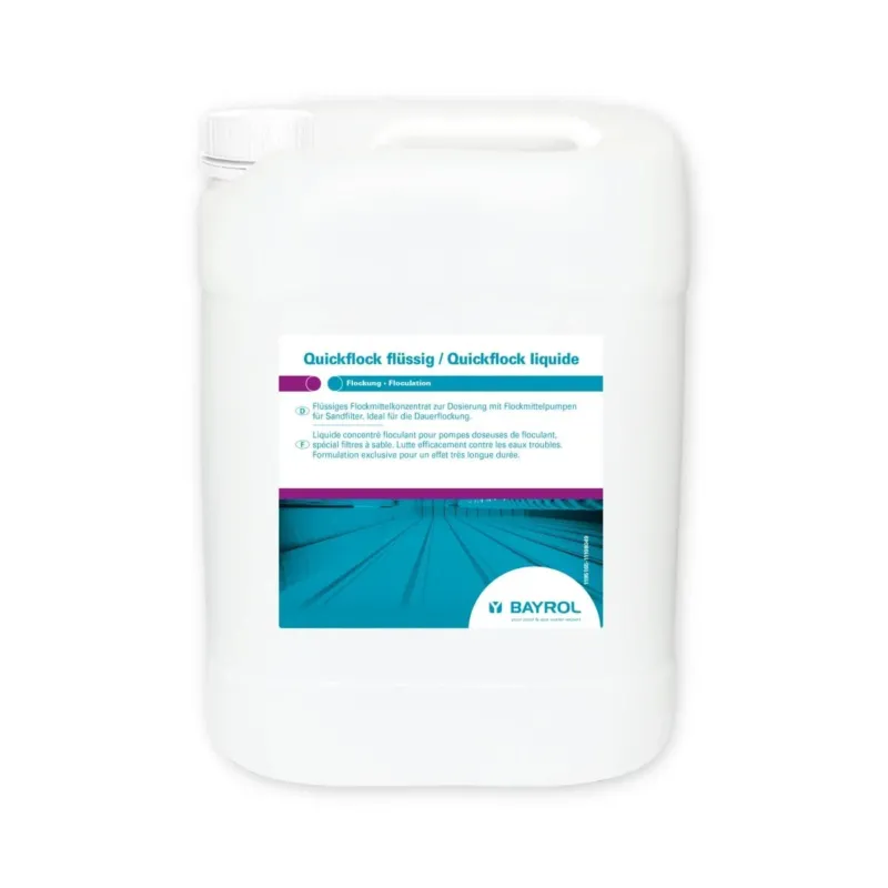 BAYROL Quickflock flüssig Hochwirksames Schnellflockmittel für Sandfilter | Packung (20 kg)