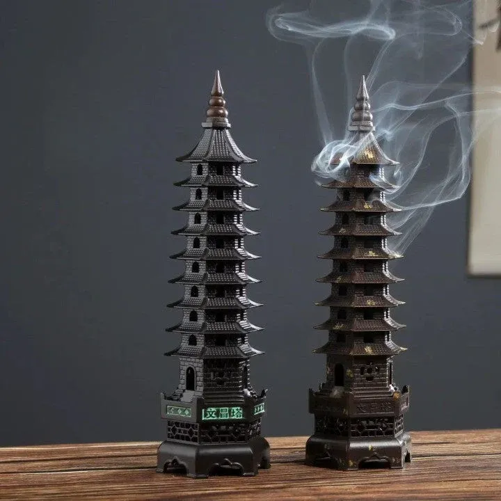 Zen Tower-Style Smoke Waterfall Incense Burner - Image 0