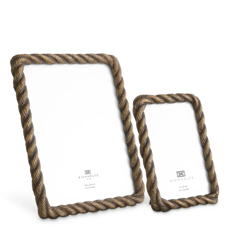 Rope-Pattern Gold Picture Frames (2) Corwyn | Eichholtz Miami
