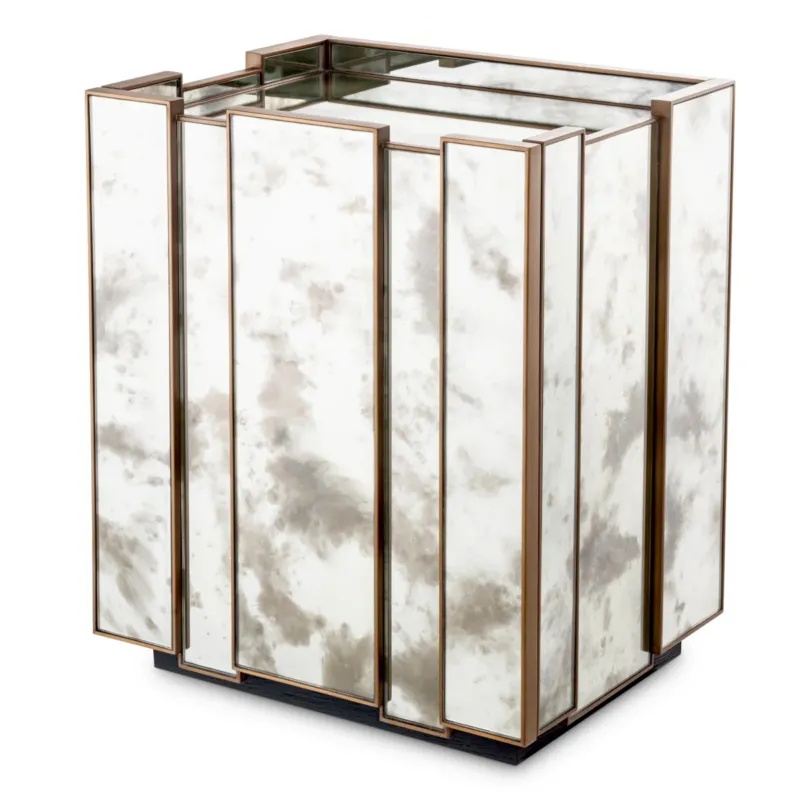 Antique Mirror 1-Door Nightstand Nottingham | Eichholtz Miami
