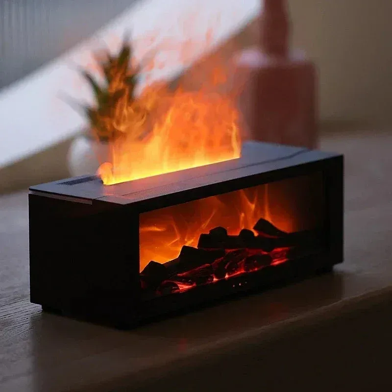 Remote Control Colorful Flame Fireplace Aroma Diffuser - Image 0