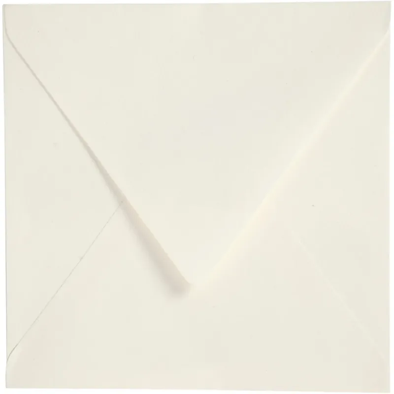 Envelopes, envelope size 16x16 cm, 120 g, off-white, 50 pc