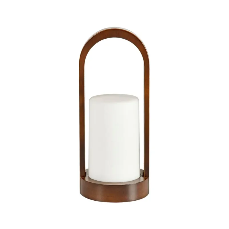 Der LED Kerzenhalter aus Walnuss von Duni GmbH ist eine elegante Tischdekoration mit den Maßen 24x10 cm (1 Stück) und überzeugt durch edles Walnussholz-Design.