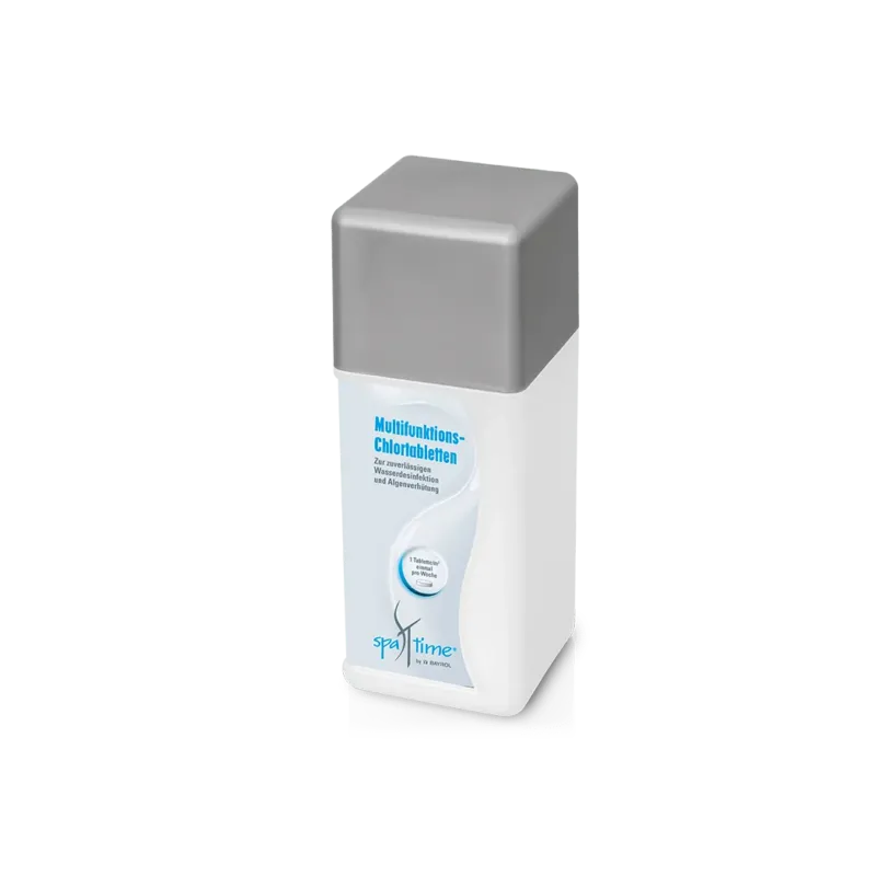 BAYROL SpaTime Multifunktions-Chlortabletten 20g 1 kg gegen Algen, Bakterien | Flasche (1 kg)