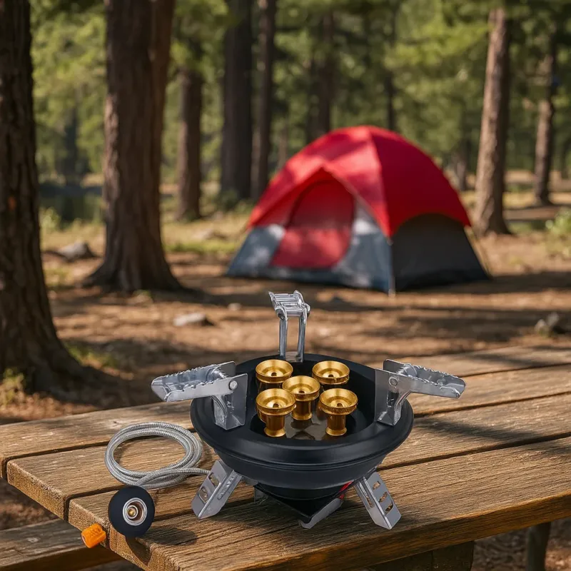 Portable Multi-Burner Quick Ignition Outdoor Gas Cooker - Image 0