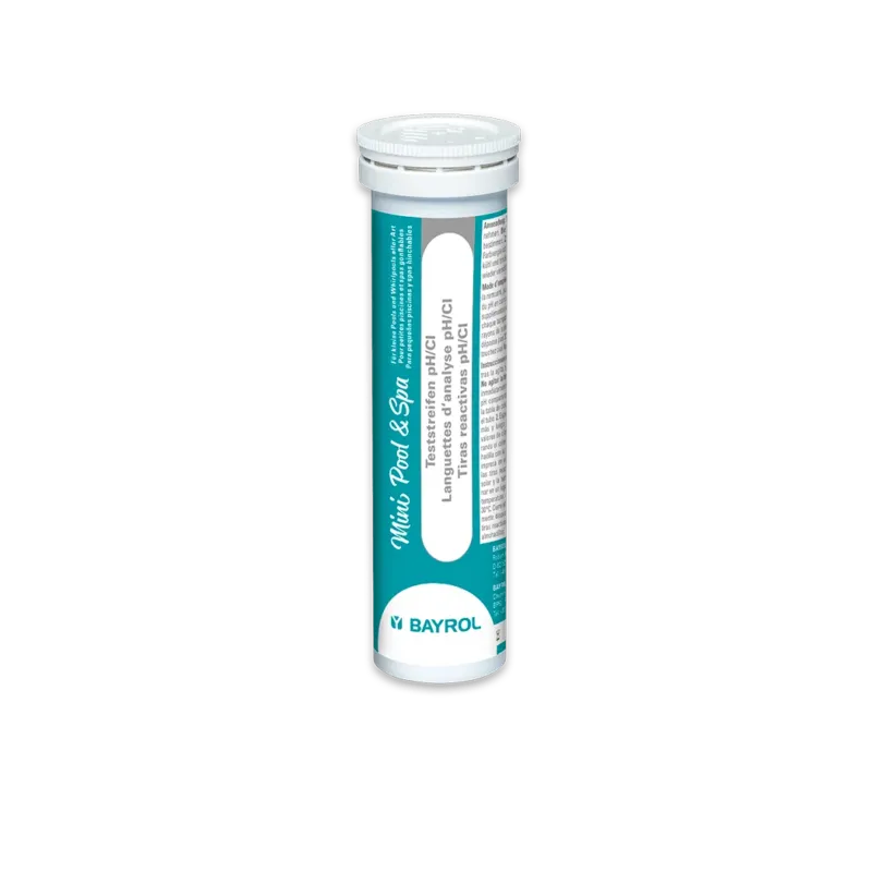 BAYROL Mini Pool & Spa Teststreifen pH/Cl prüft Wasserparameter schnell und einfach | Dose (25 Streifen)
