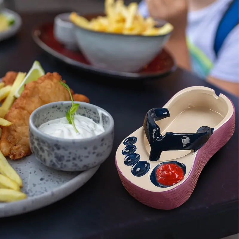 Ceramic Flip Flop Food Serving Bowl - Image 0