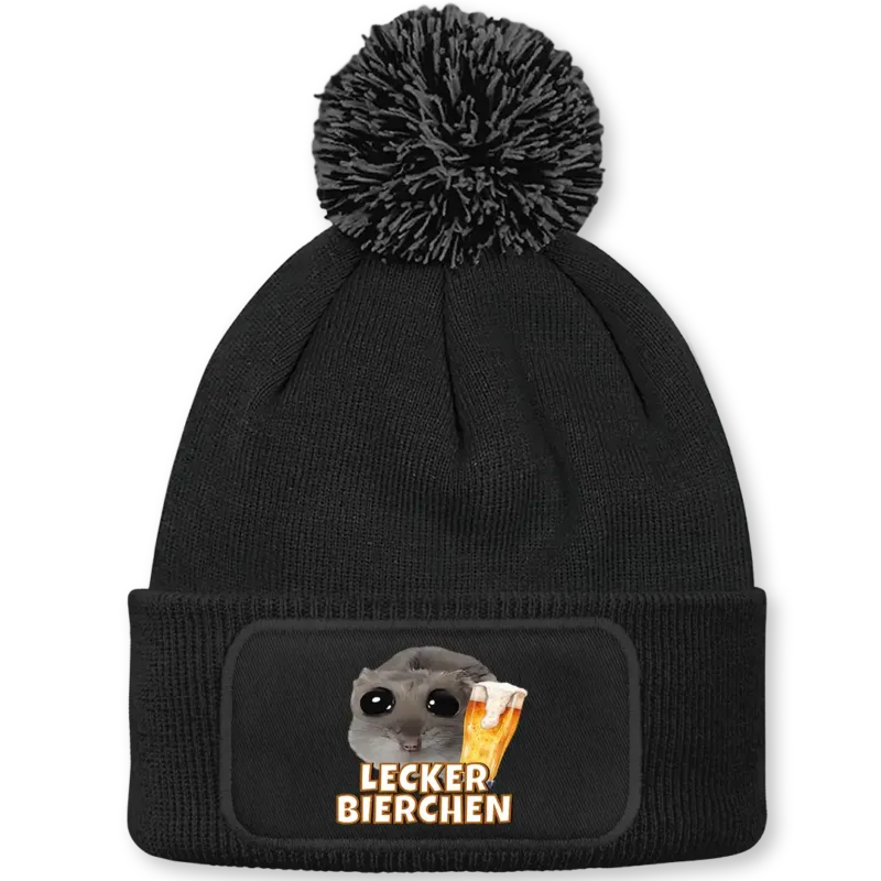 Lecker Bierchen - Beanie mit Bommel