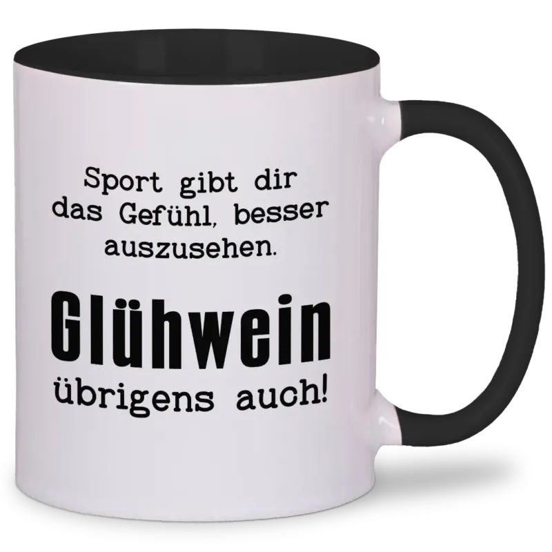 Sport gibt dir das Gefühl besser auszusehen - Tasse #farbe_schwarz