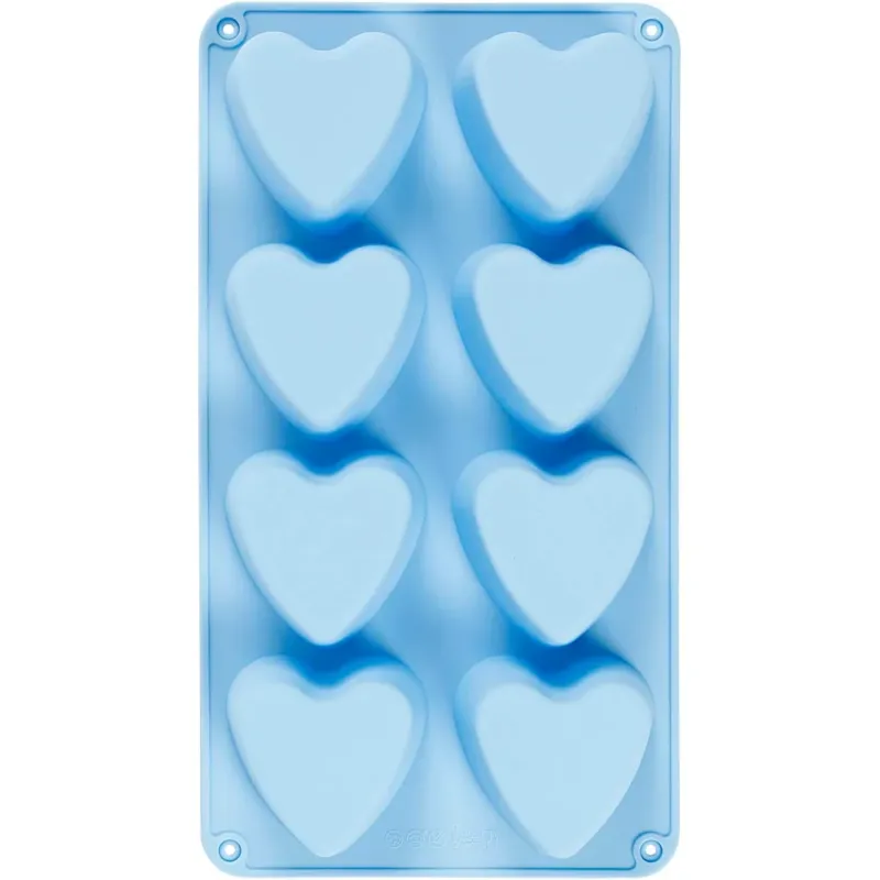Silicone Mould, hearts, H: 3,5 cm, L: 7 cm, W: 6 cm, 100 ml