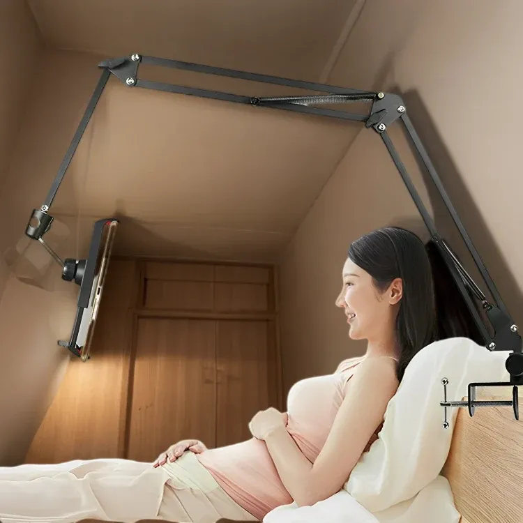 Long Arm Heavy-Duty Desk Mount Tablet Holder - Image 0