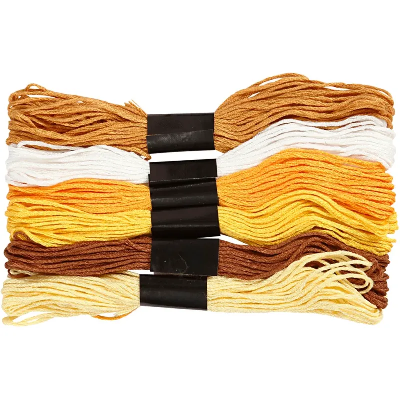 Embroidery Thread, thickness 1 mm, golden, 6 bundle