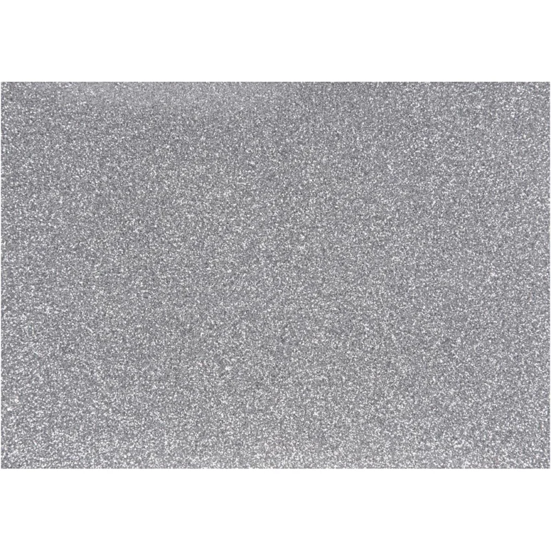 Iron On Foil, A5, sheet 148x210 mm, glitter, silver, 1 sheet