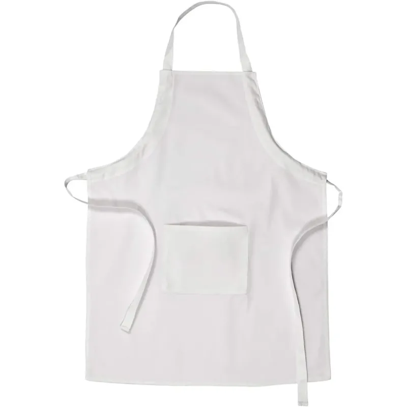 Apron, L: 84 cm, W: 65 cm, size M-XL cm, 210 g, white