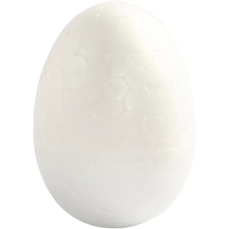 Polystyrene Eggs, H: 4,8 cm, white, 100 pc