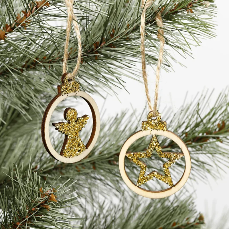 Hanging Christmas Ornament, dia. 3 cm, thickness 2,7 mm, 24 pc