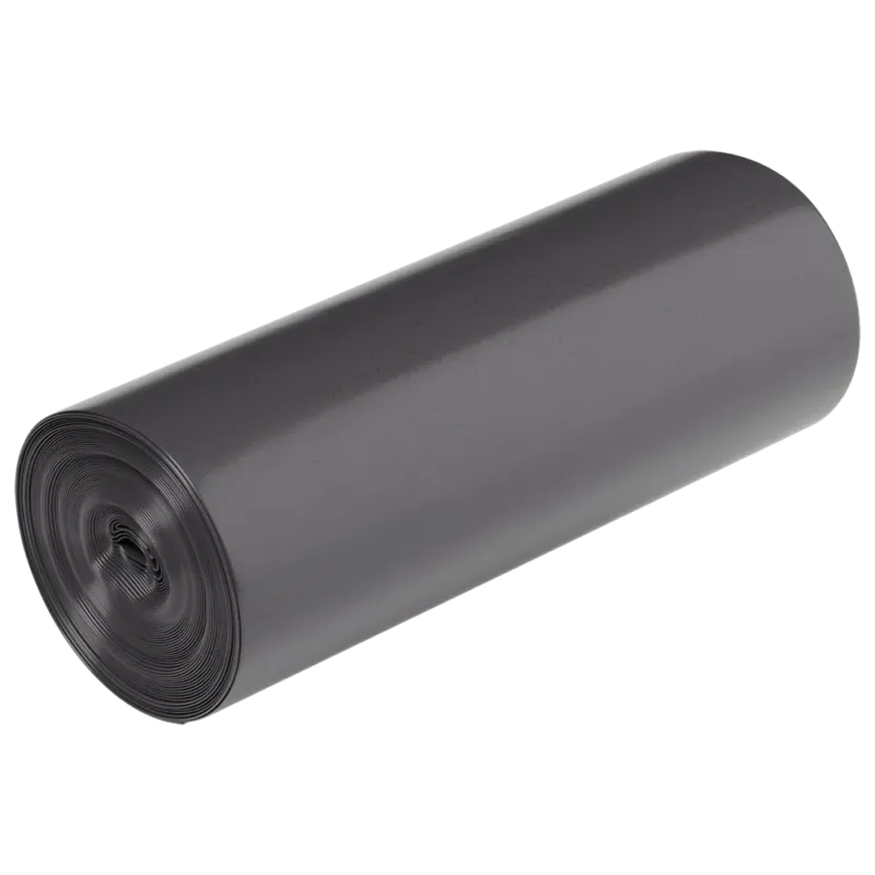 Abgebildet ist eine Großrolle DEISS 54908 reißfeste Müllsäcke (500x580 mm, grau, 50 Stück) der EMIL DEISS KG (GmbH + Co.) vor einem schlichten weißen Hintergrund.
