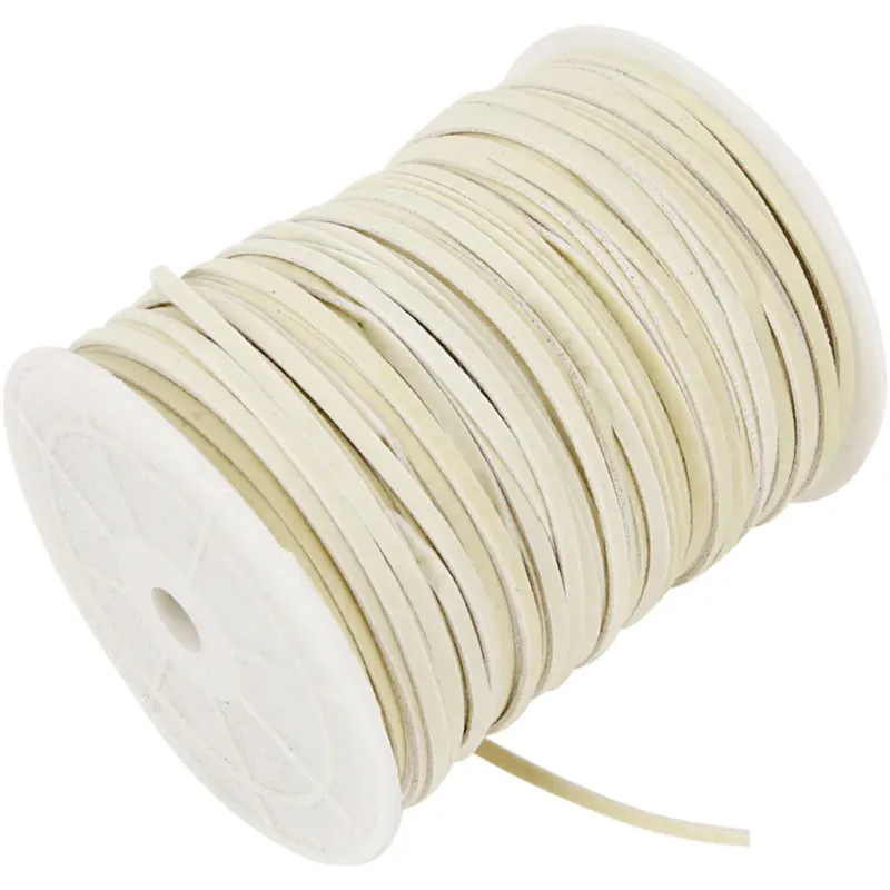 Faux suede cord, beige, 3 mm, 100 m, 1 roll