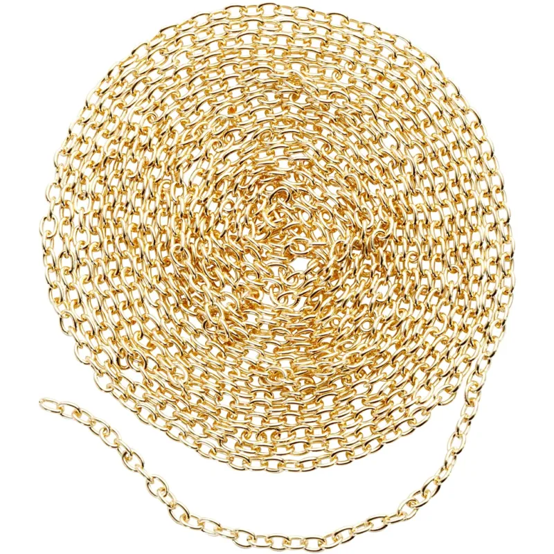 Chain, W: 2 mm, gold-plated, 2 m