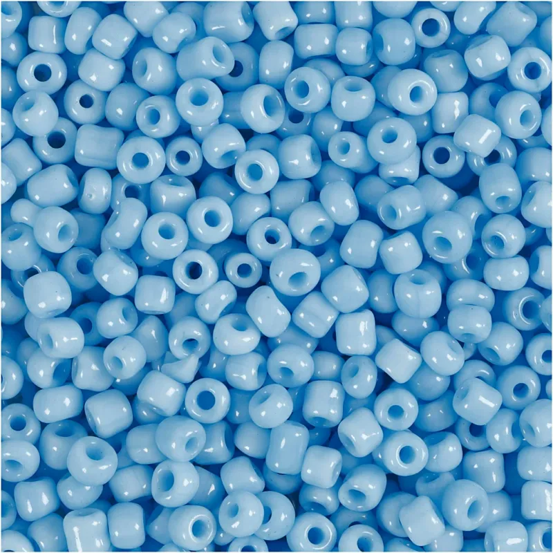 Rocaille Seed Beads, dia. 3 mm, size 8/0, hole size 0,6-1,0 mm, turquoise, 25 g