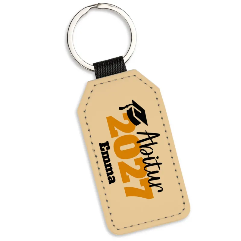 Bild: Personalisierter Schlüsselanhänger - Abi "Jahreszahl" + Name - Geschenk zum Abitur - Design Hut.