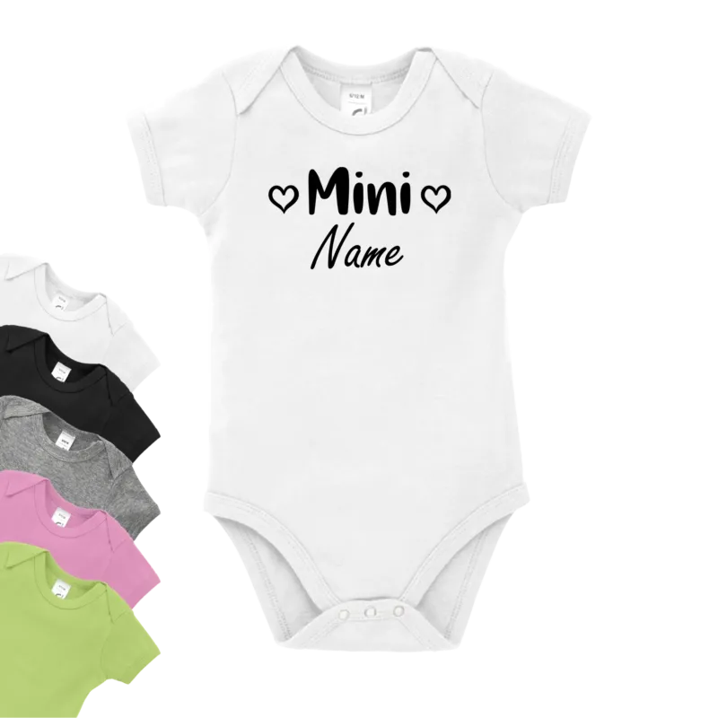Personalisierter Babybody - Mini "Name" von Papa oder Mama - Baby-Strampler