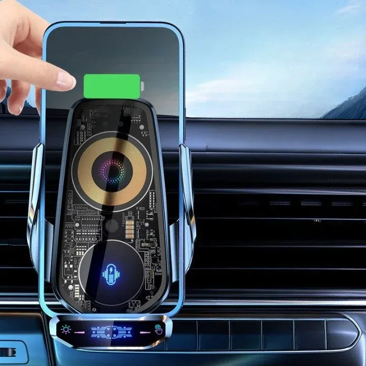 Automatic Magnetic Wireless Charging Car Phone Holder - Image 0