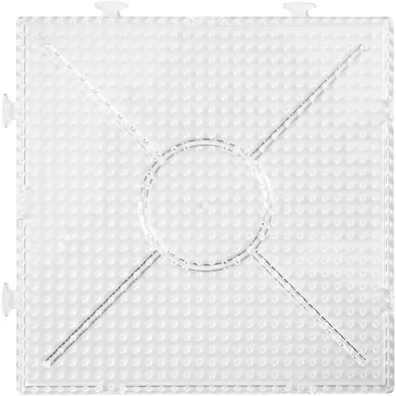 Photo Pearls Peg Board, large square, size 15x15 cm, medium, clear, 2 pc