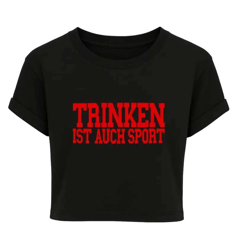 Trinken ist auch Sport - Crop Top #farbe_black