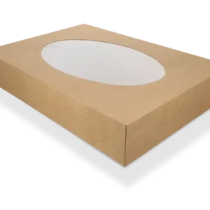 Catering boxes kraft 46x32x8cm with Window (50 pcs)