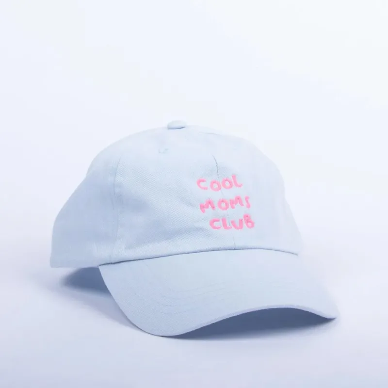 Cap 'Cool Moms Club' hellblau/pink
