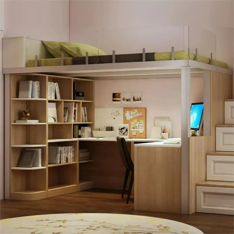 Modern Study Desk Space-Saving Bunk Bed - Image 0