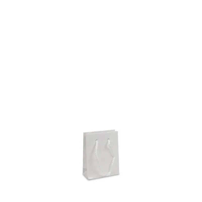 Glossy Carrier Bags 10+4,5x13cm White