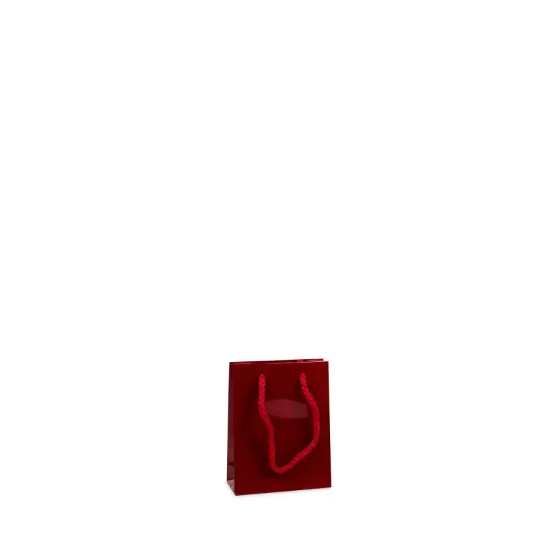 Glossy Carrier Bags 10+4,5x13cm Burgundy