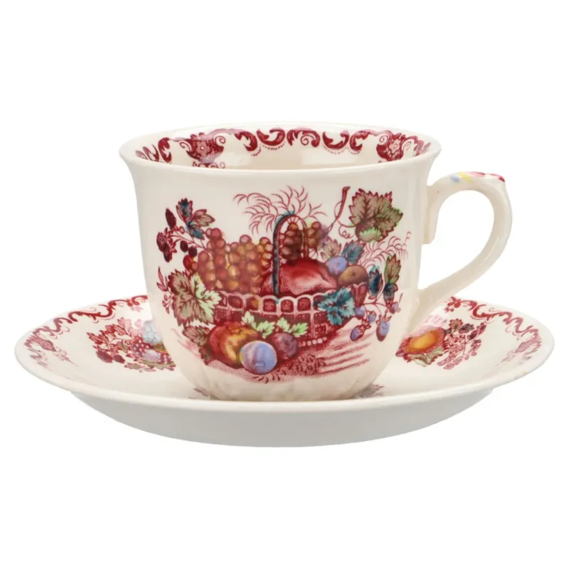 Kaffeetasse Blattdekor-Relief mit Untere