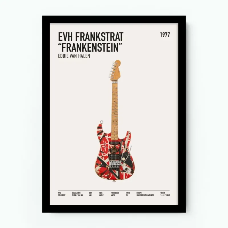 Eddie Van Halen Frankenstein Guitar Poster