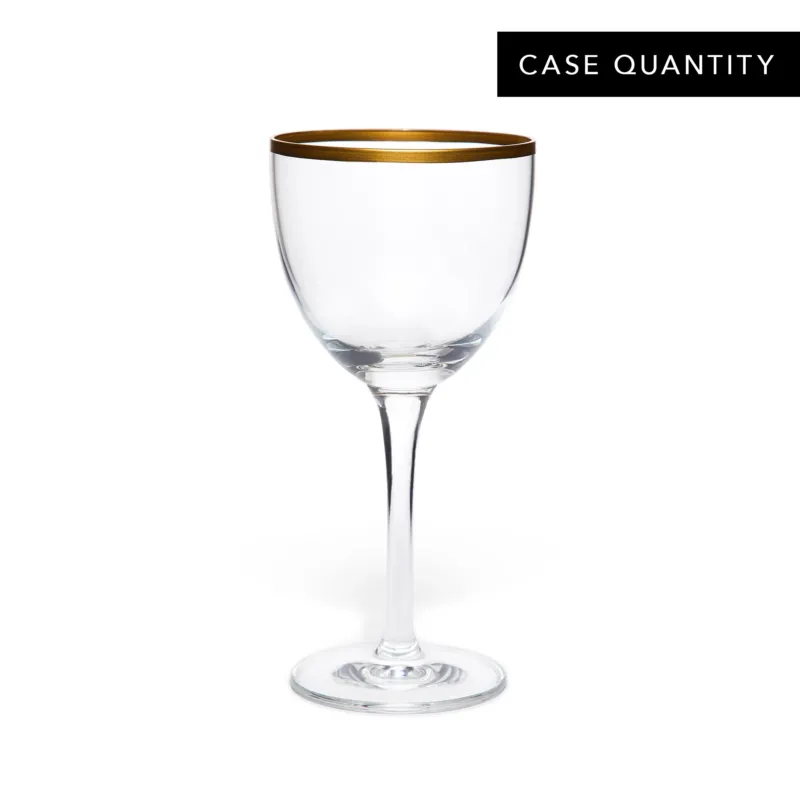 NICK AND NORA GLASS – GOLD TRIM / 5oz (150ml) / CASE OF 24