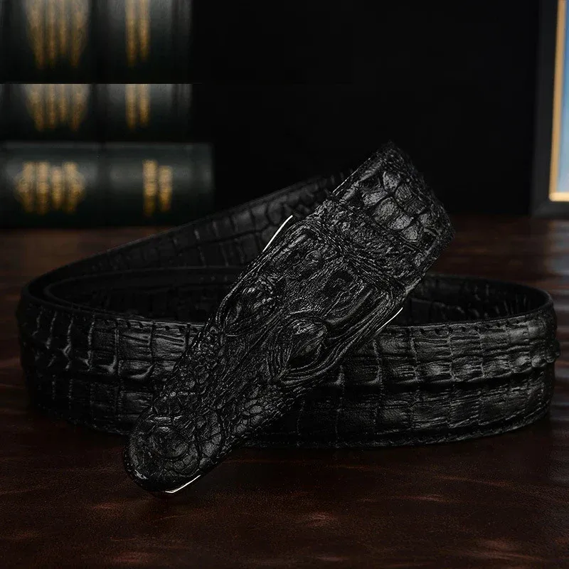 Alligator Bold Texture Elegant Men Belt - Image 0