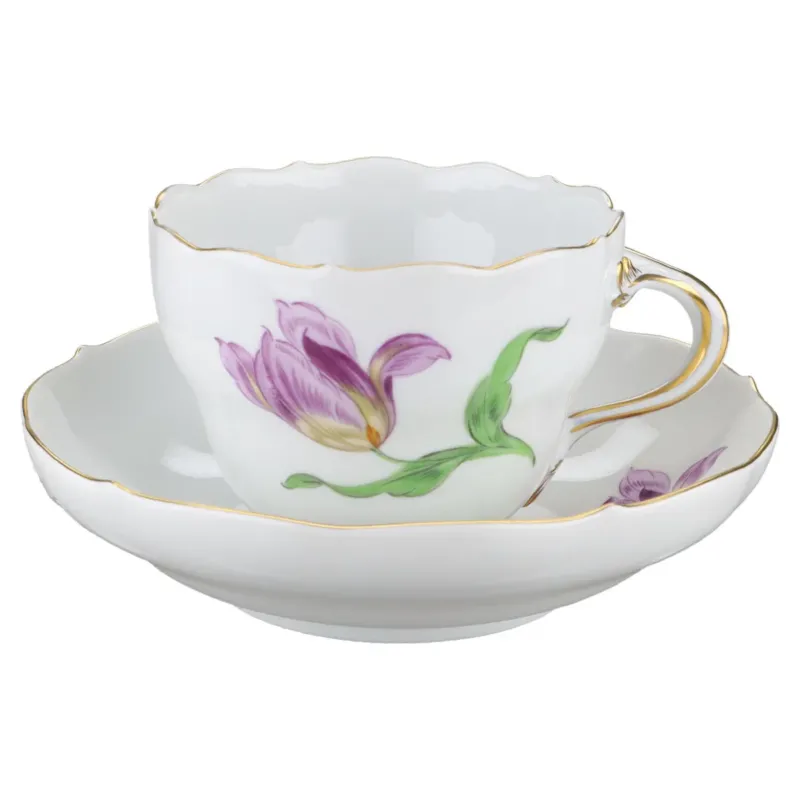 Kaffeetasse mit Untere lila Tulpe
