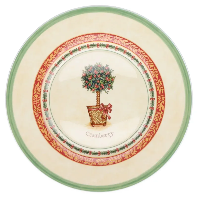 Kuchenteller groß/Frühstücksteller Topiary Cranberry