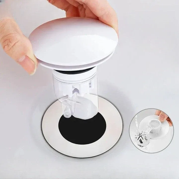 Pop-Up Universal Anti-Odor No Bug Bathroom Sink Strainer - Image 0