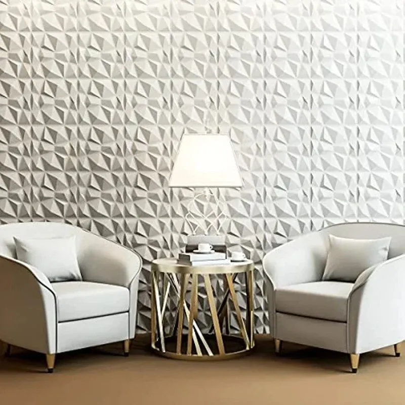 3D Diamond Design Decorative Matt Wall Panel Stickers - Image 0