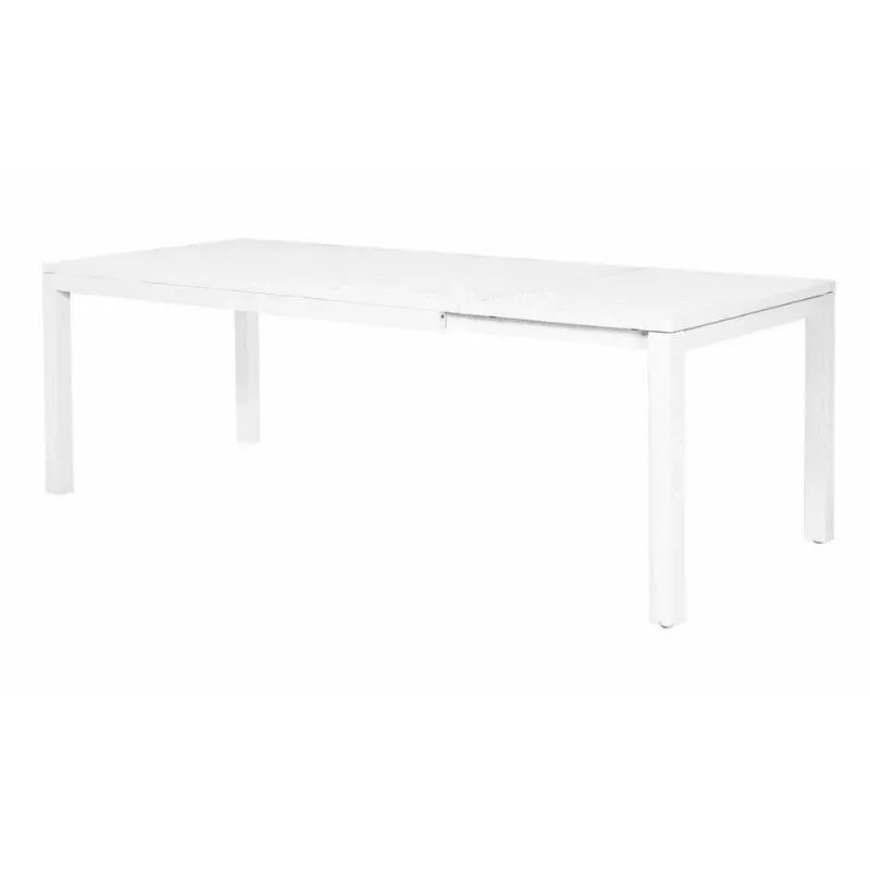 Tavolo in alluminio allungabile 4-6 posti 160x90 cm, bianco
