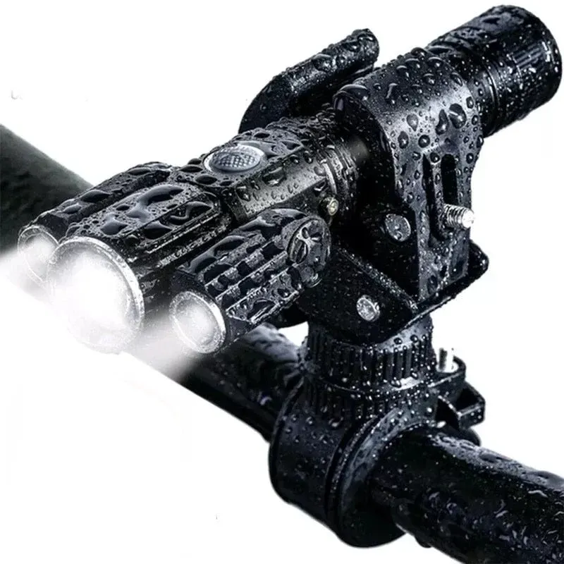 Three Head Rechargeable Rotatable Flashlight - Image 0