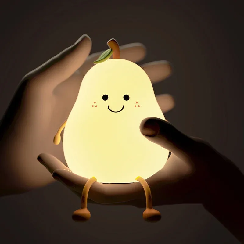 Cute Pear Bedside Touch Night Lamp - Image 0