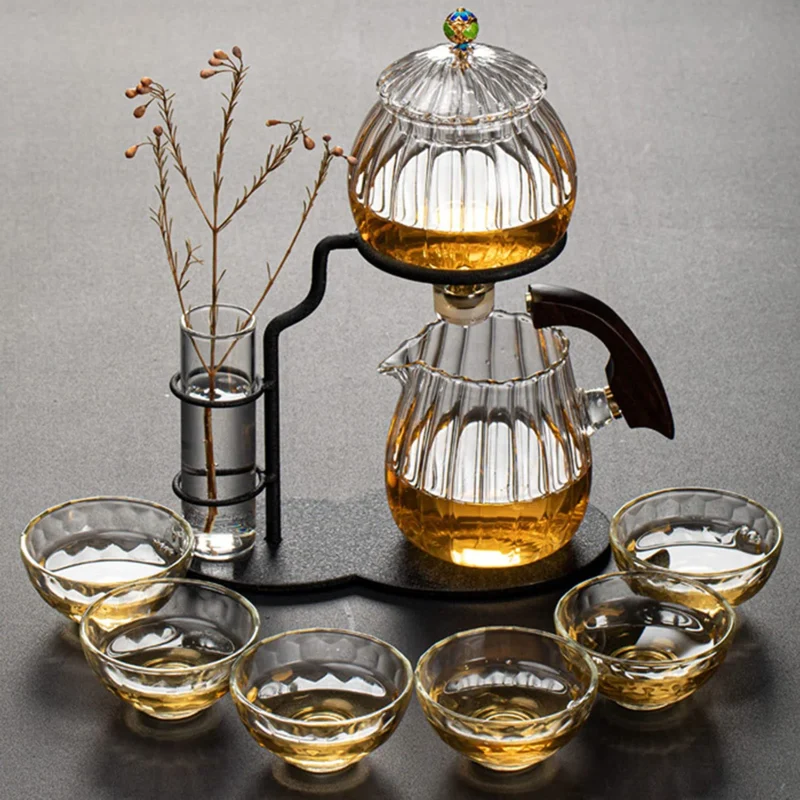 Nature Leaf Magnetic Semi-Automatic Tea Set - Image 0