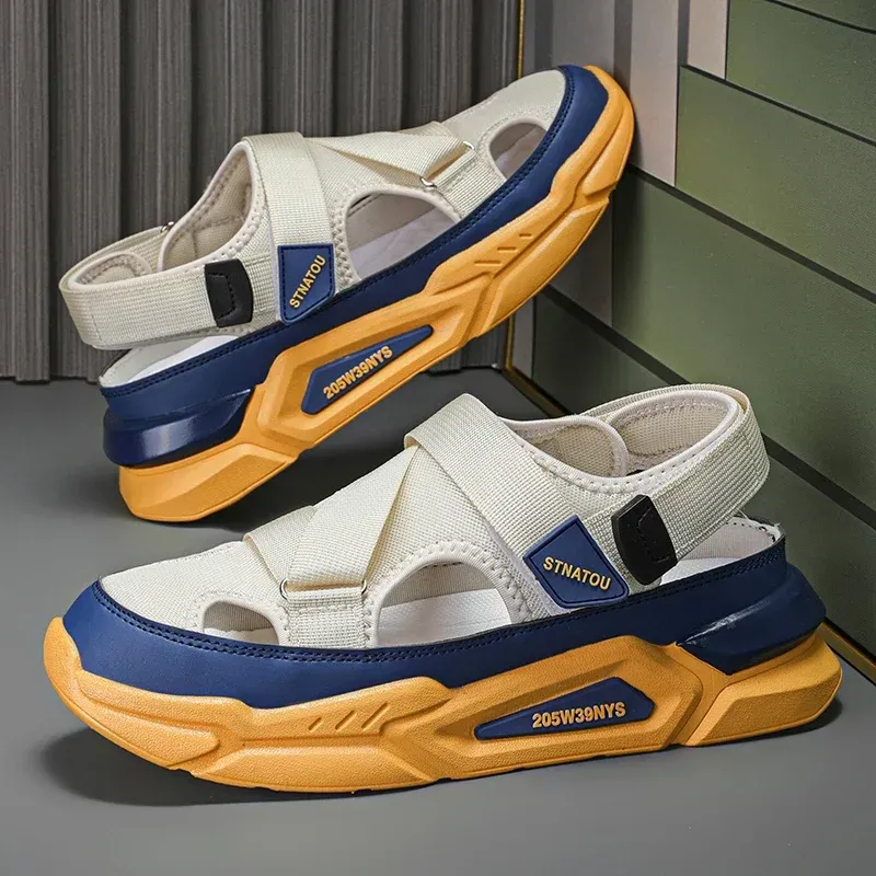 Summer Casual Leather Outdoor Non-slip Sandals - Image 0